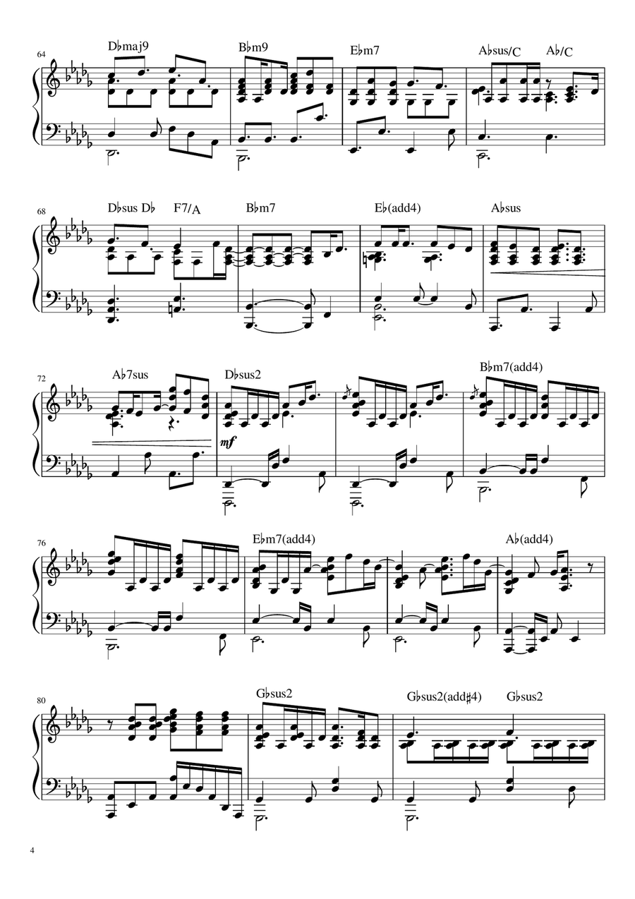 Only Us Piano Solo scores gallery preview page 4