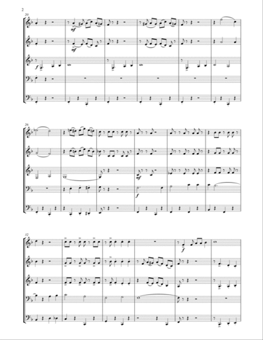 When The Saints Go Marchin' In (brass quintet) Brass Quintet scores gallery preview page 3