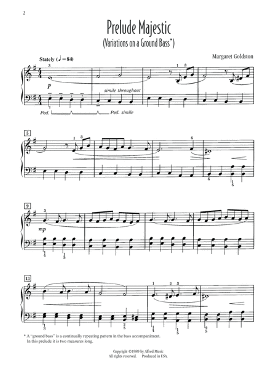 Prelude Majestic Piano Solo scores gallery preview page 2