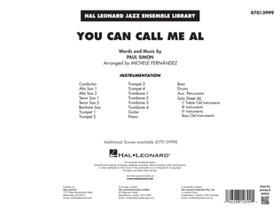 You Can Call Me Al (arr. Michele Fernández) - Conductor Score (Full Score)