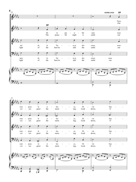 Cantique de Jean Racine (Canticle of Jean Racine) - for SATB Choir and Piano - Fr. and En. Texts image number null