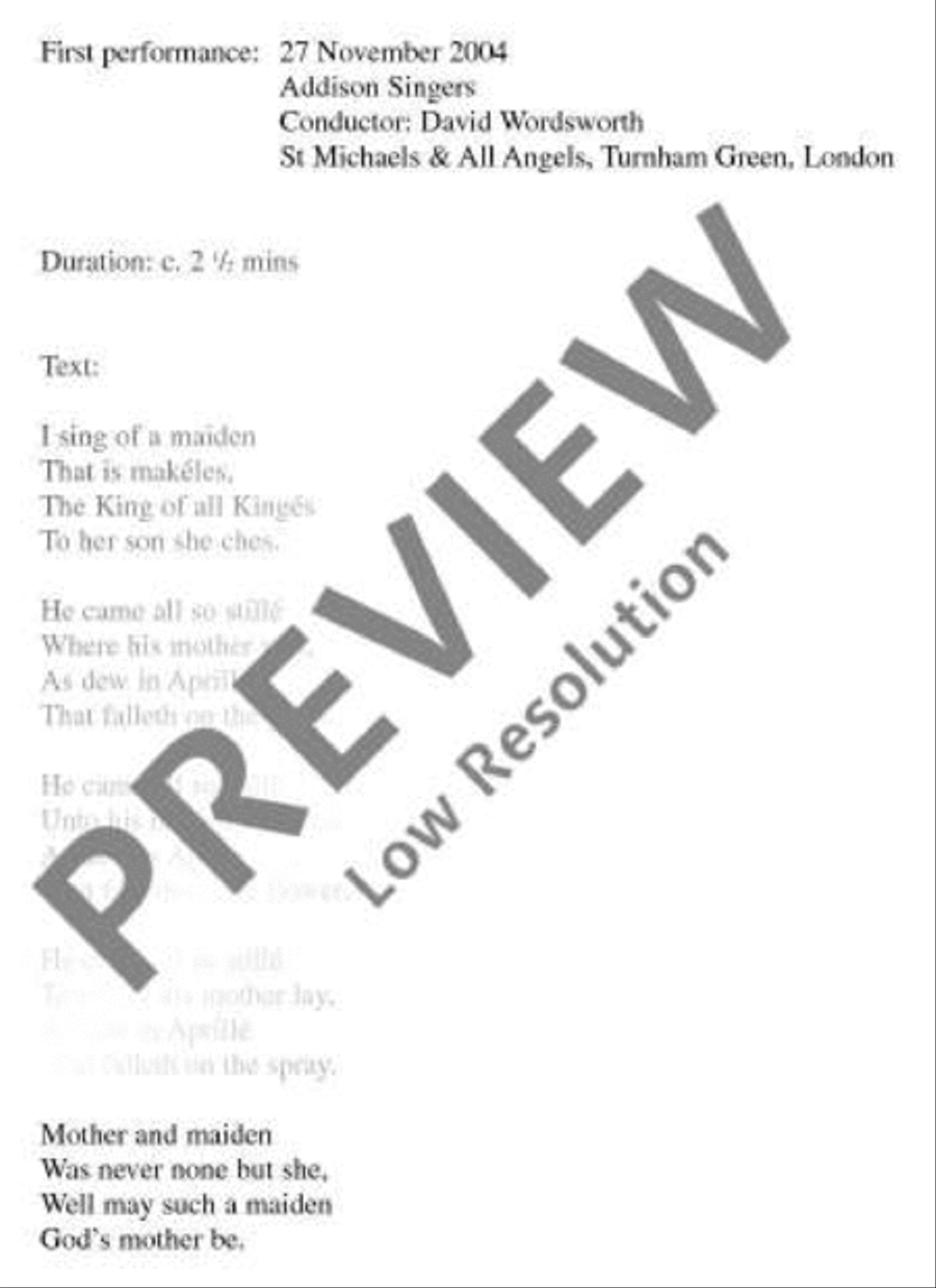 I sing of a maiden I sing of a maiden 4-Part scores gallery preview page 4