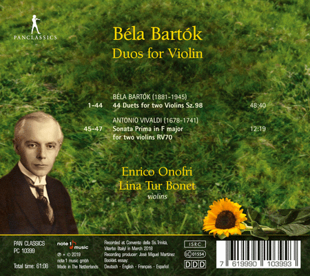 Bartok & Vivaldi: Duos for Violin