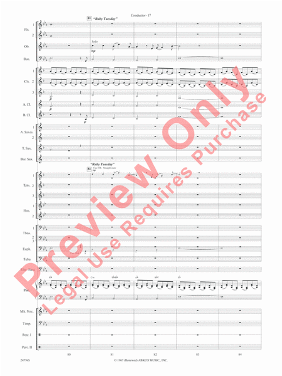 Rolling Stones: The Music Tour Concert Band scores gallery preview page 20