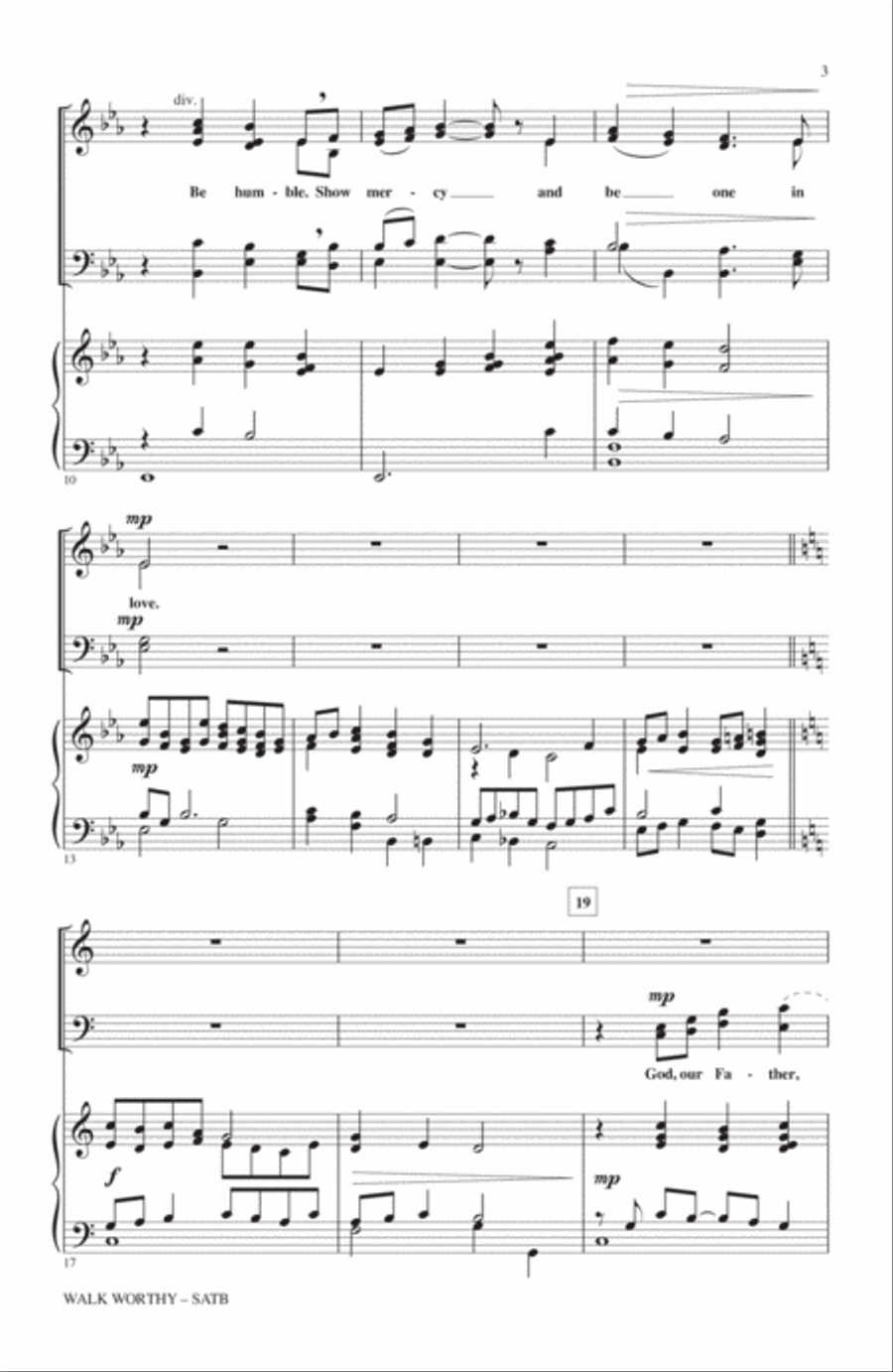 Walk Worthy Walk Worthy 4-Part scores gallery preview page 2
