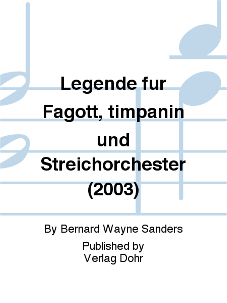 Legende für Fagott, Pauken und Streichorchester (2003) String Orchestra scores gallery preview page 1