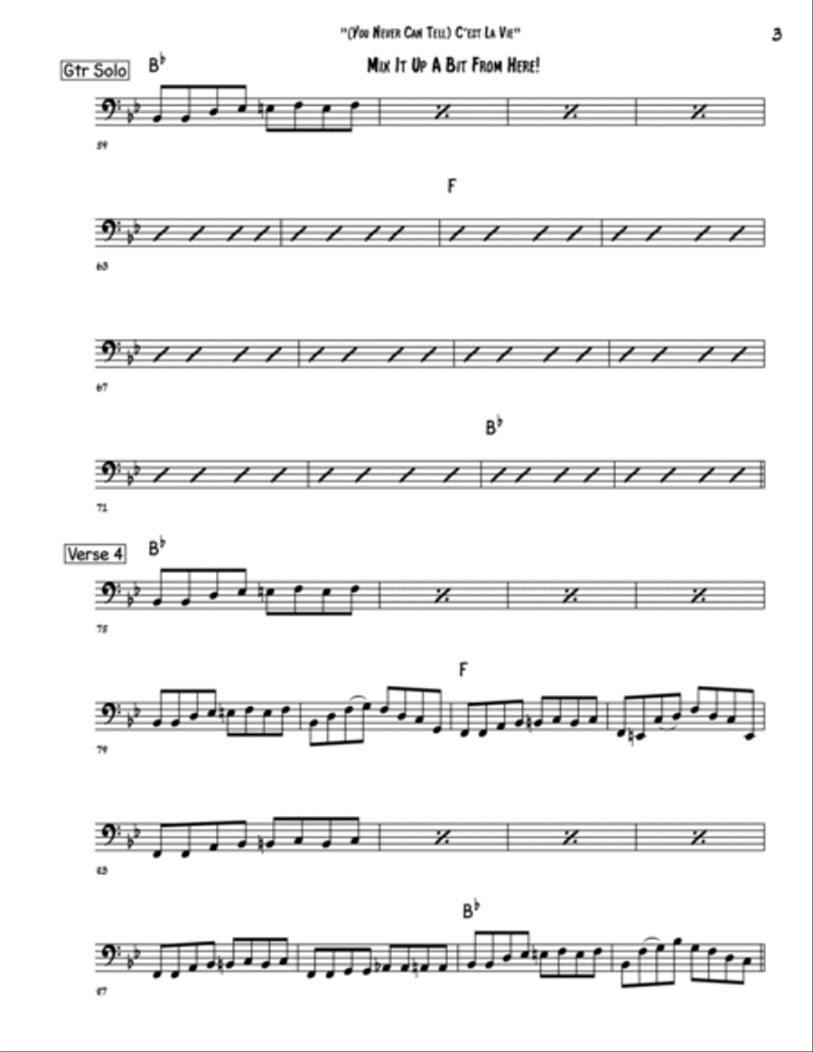 C'est La Vie (you Never Can Tell) Voice scores gallery preview page 3