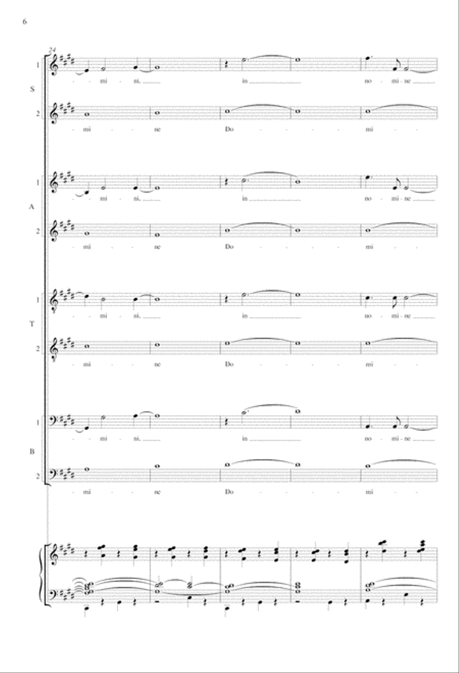 Benedictus and Agnus Dei from Missa Aedis Christi Divisi scores gallery preview page 6