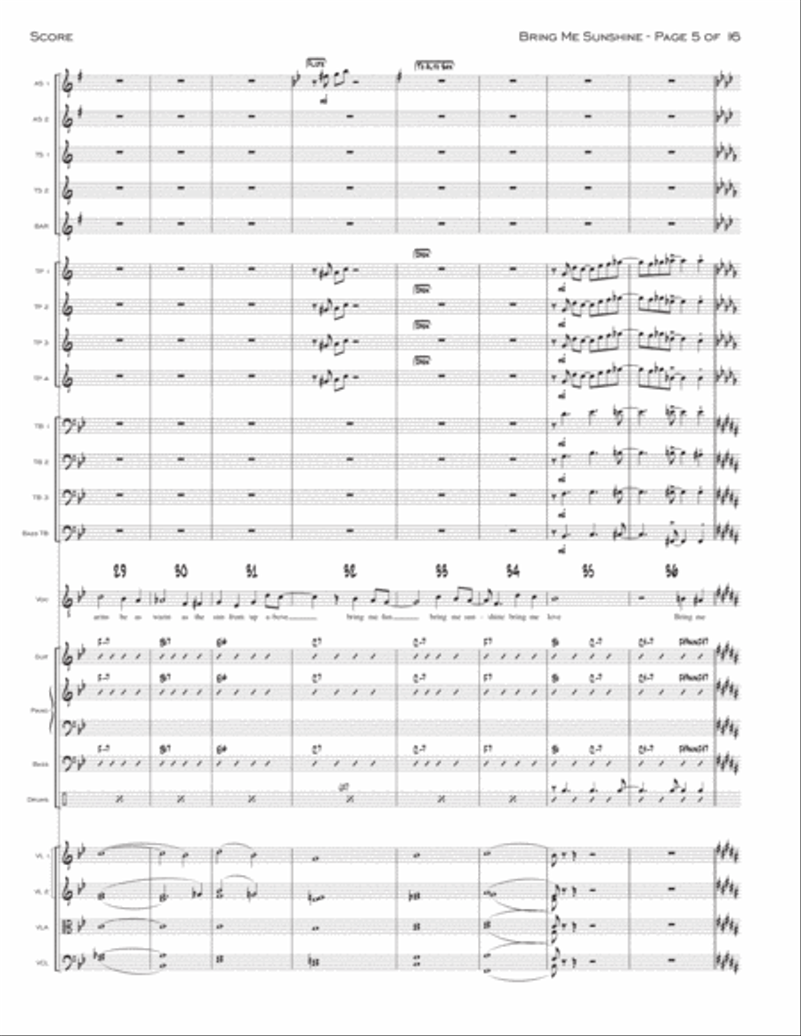 Bring Me Sunshine Bring Me Sunshine Jazz Ensemble scores gallery preview page 5