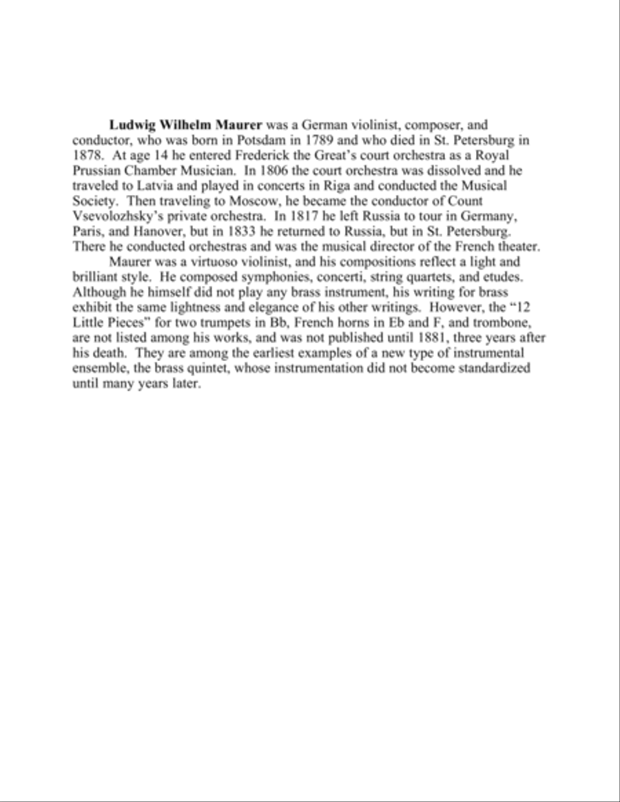 12 Little Pieces Brass Ensemble scores gallery preview page 2