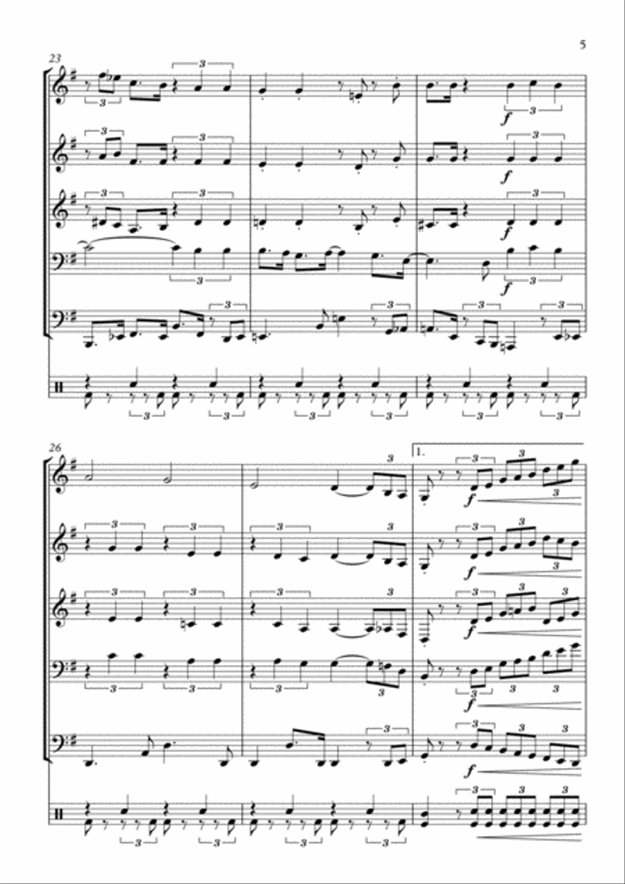 Isn't She Lovely Small Ensemble scores gallery preview page 5