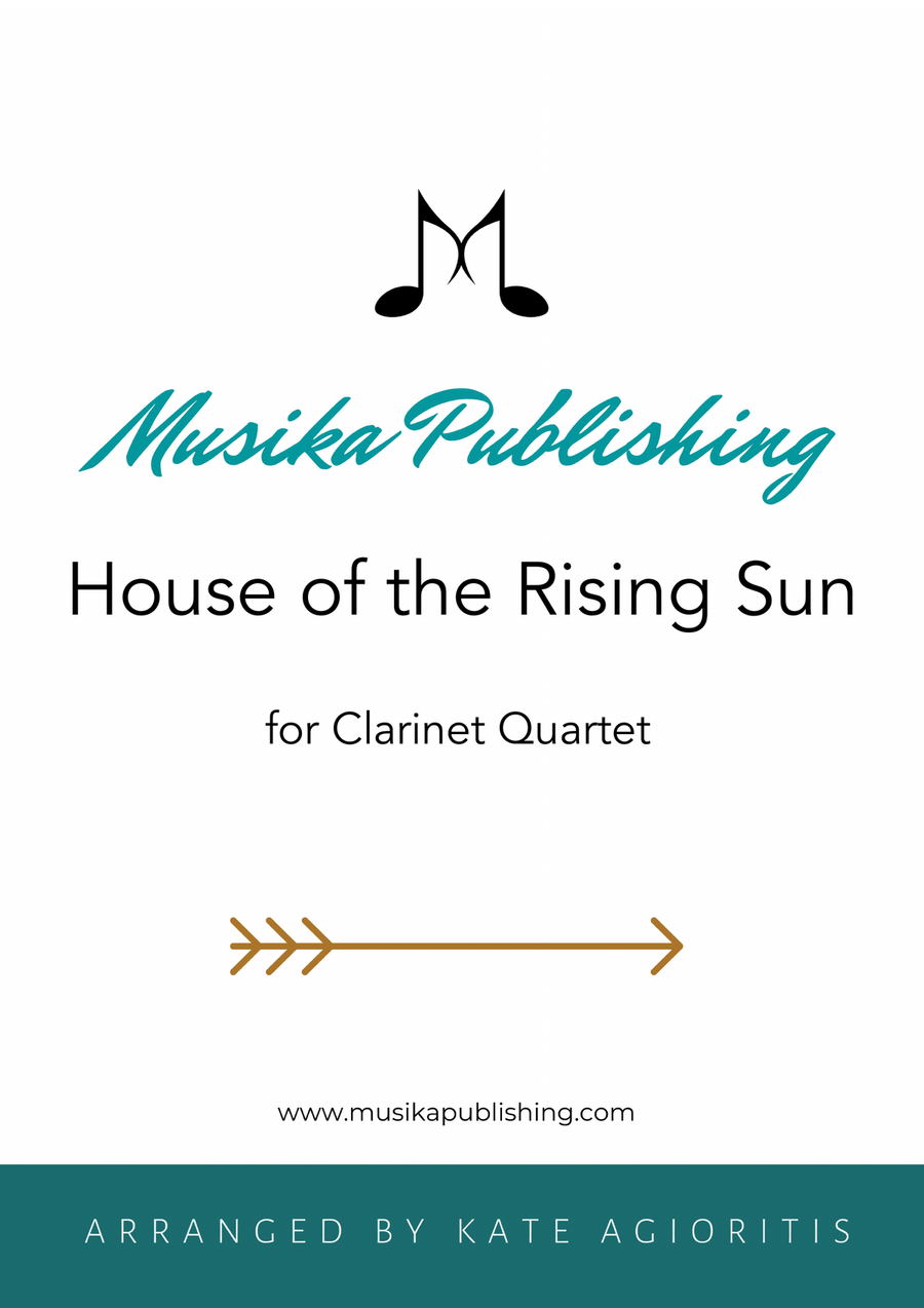 The House of the Rising Sun - for Clarinet Quartet Clarinet Quartet scores gallery preview page 1
