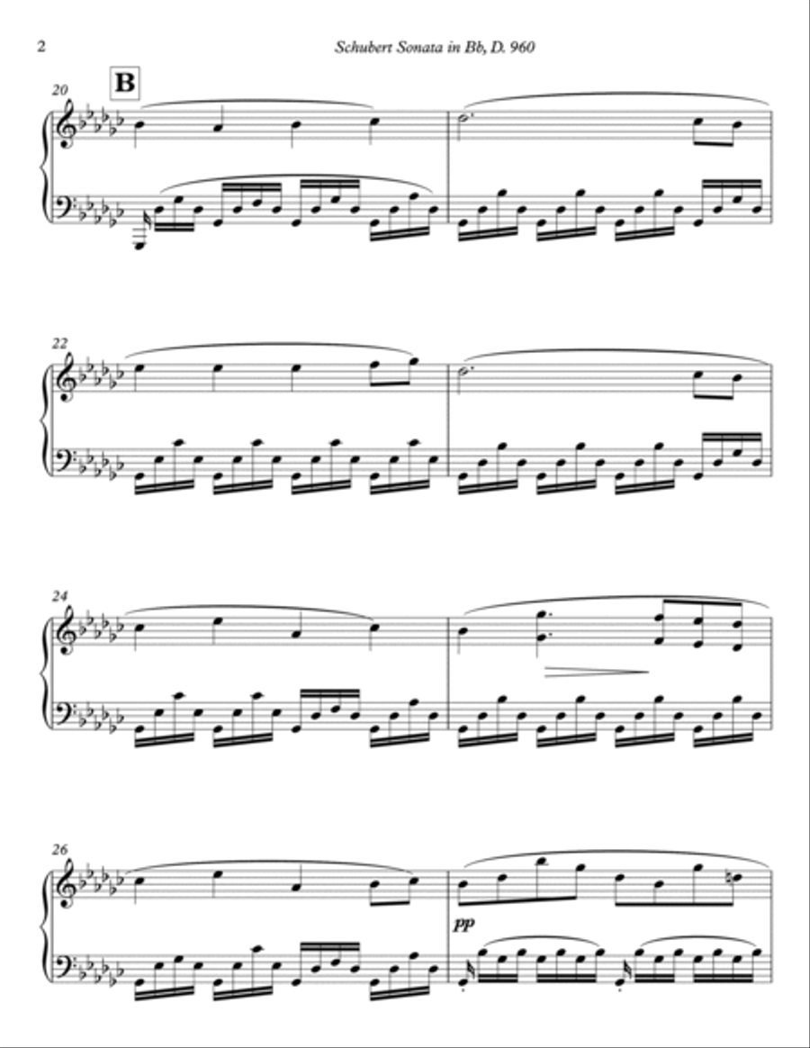 Sonata in Bb, D.960 I Molto moderato Piano Solo scores gallery preview page 2