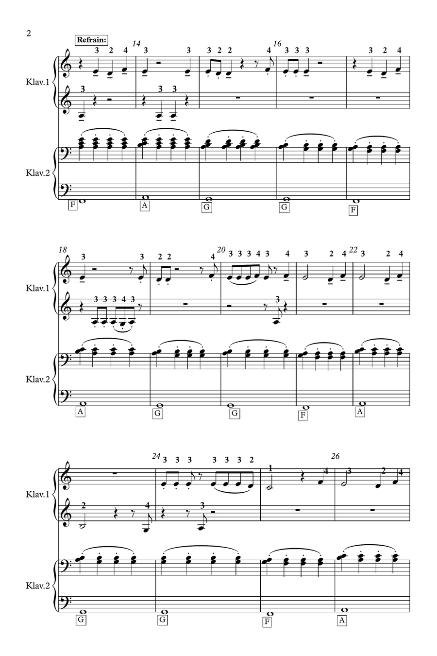 Diamonds 1 Piano, 4-Hands scores gallery preview page 2