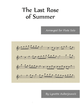 The Last Rose of Summer - Flute Solo