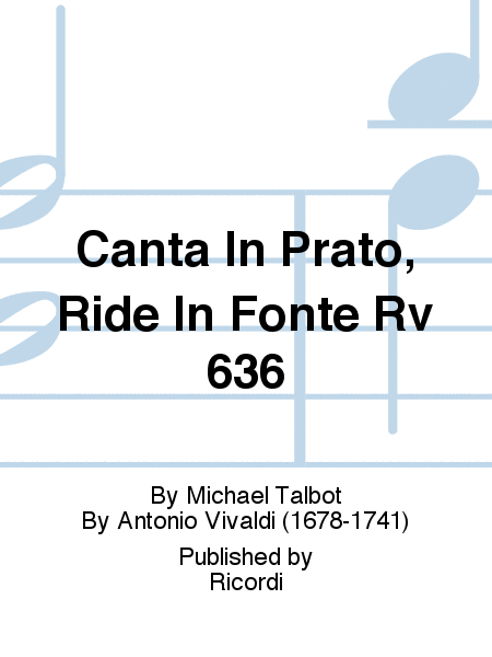 Canta In Prato, Ride In Fonte Rv 636