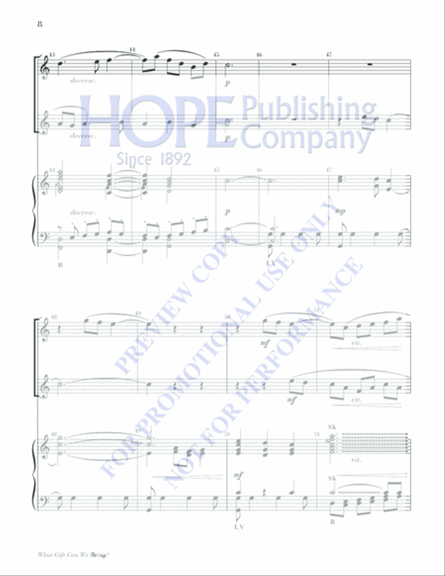 What Gift Can We Bring What Gift Can We Bring Piano scores gallery preview page 8