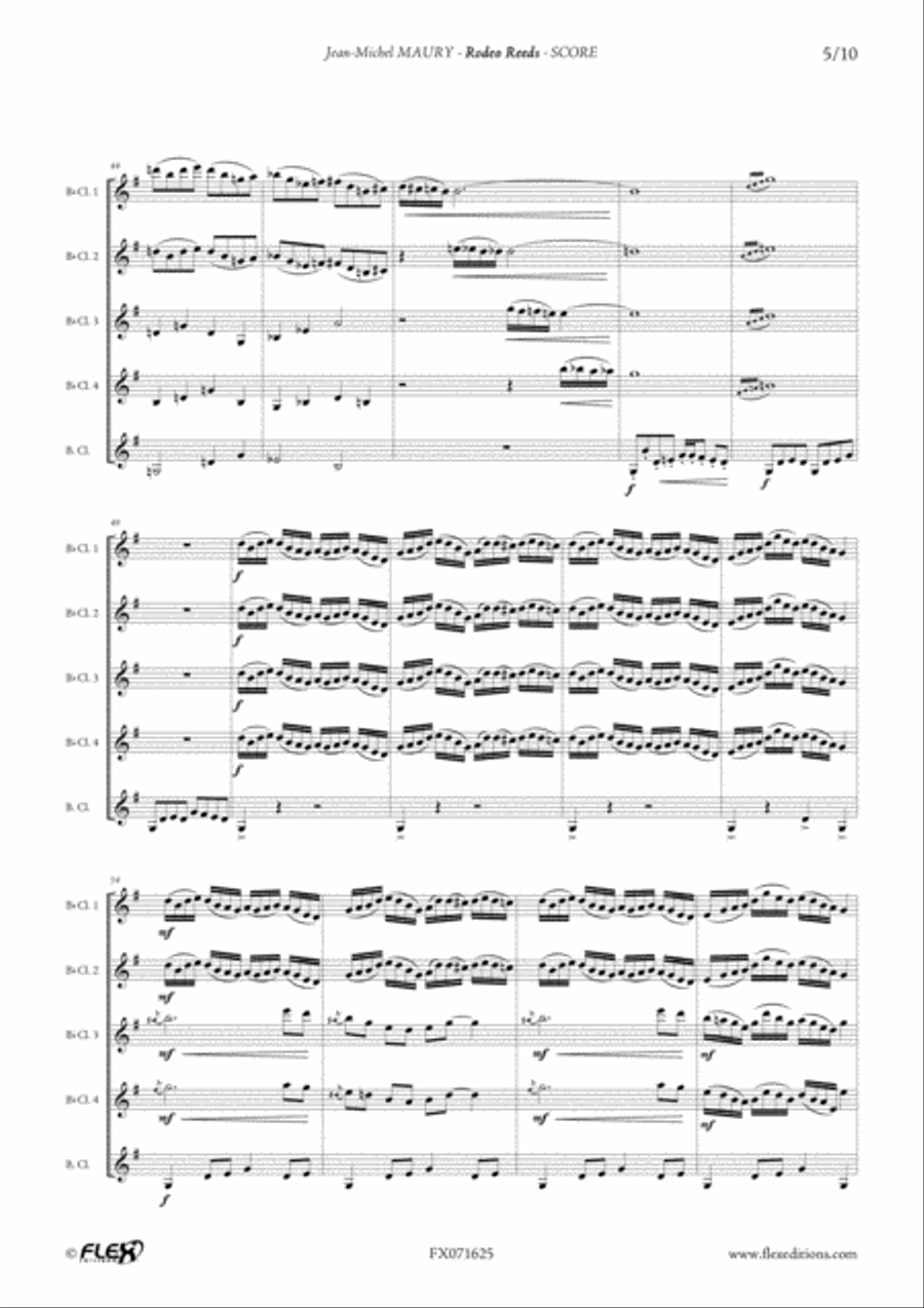 Rodeo Reeds Rodeo Reeds Clarinet Quintet scores gallery preview page 5