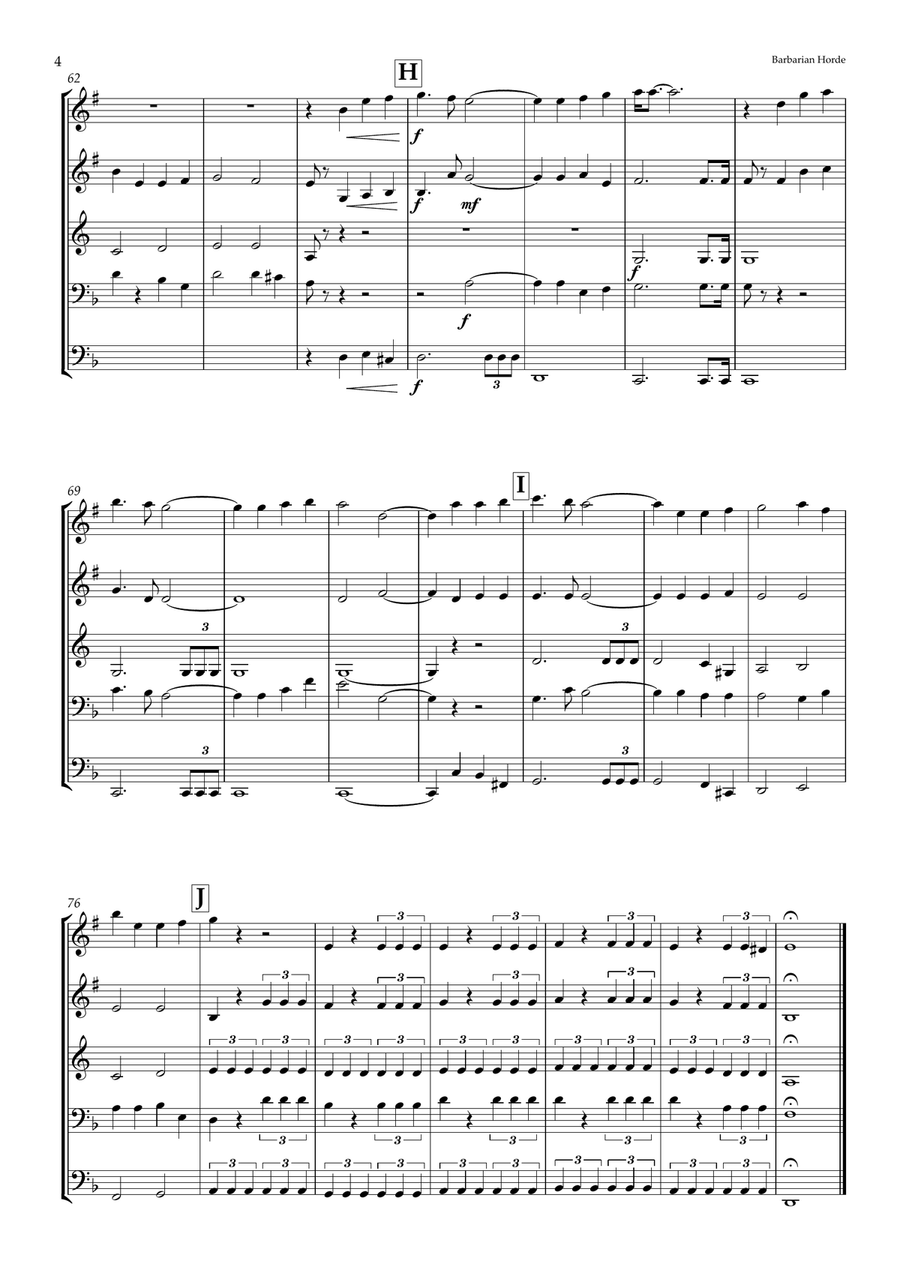 Barbarian Horde Brass Ensemble scores gallery preview page 4