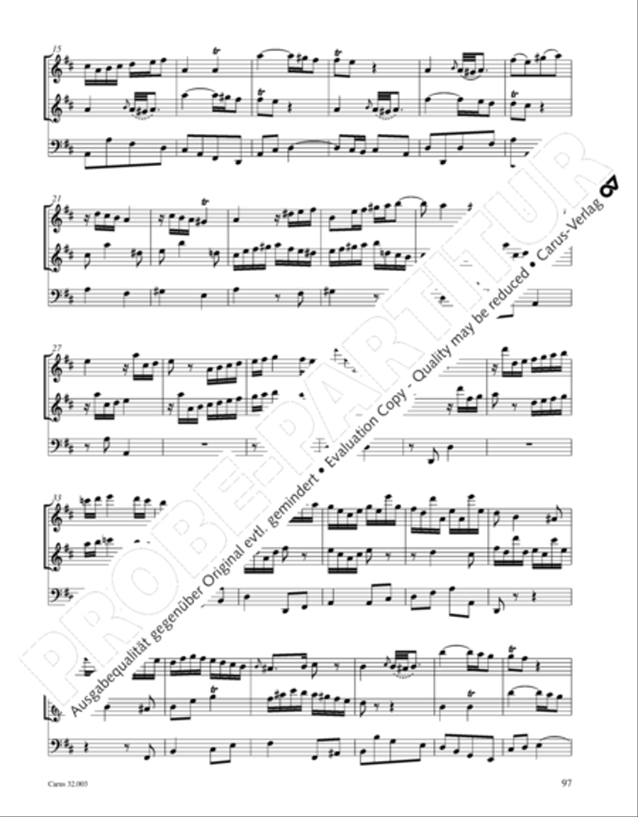 Gesamtausgabe Band 3 (Kammermusik: Duette, Solo- und Triosonaten) Score scores gallery preview page 118