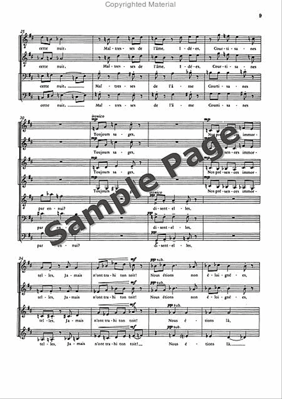 3 Poemes of Paul Valery 3 Poemes of Paul Valery SSAATTBB scores gallery preview page 10