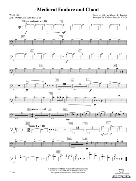 Medieval Fanfare and Chant: (wp) 2nd B-flat Trombone B.C.