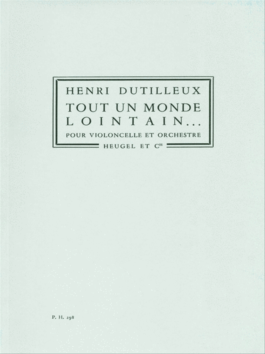 Tout Un Monde Lointain Cello Solo scores gallery preview page 1