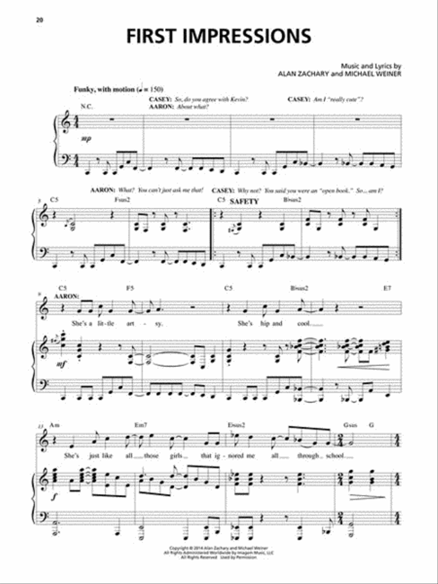 First Date Piano, Vocal, Guitar scores gallery preview page 3
