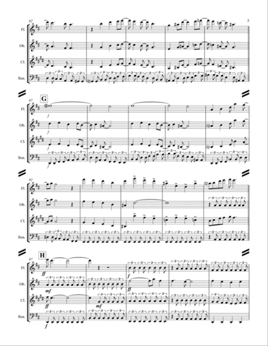 All I Want For Christmas Is You Woodwind Quartet scores gallery preview page 6