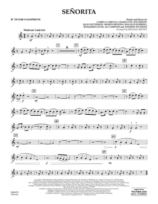 Se&#241;orita (arr. Michael Brown) - Bb Tenor Saxophone
