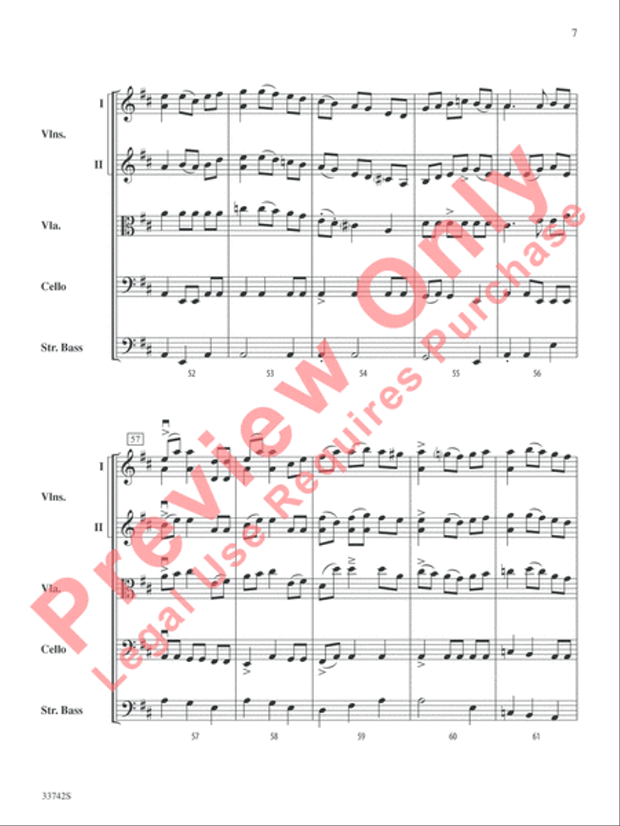 La Betaille (You Little Wild Thing) String Orchestra scores gallery preview page 8