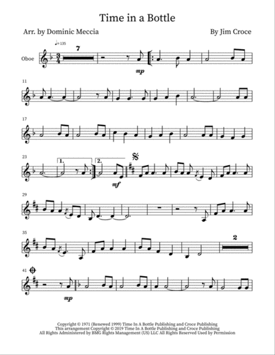 Time In A Bottle Piano scores gallery preview page 5