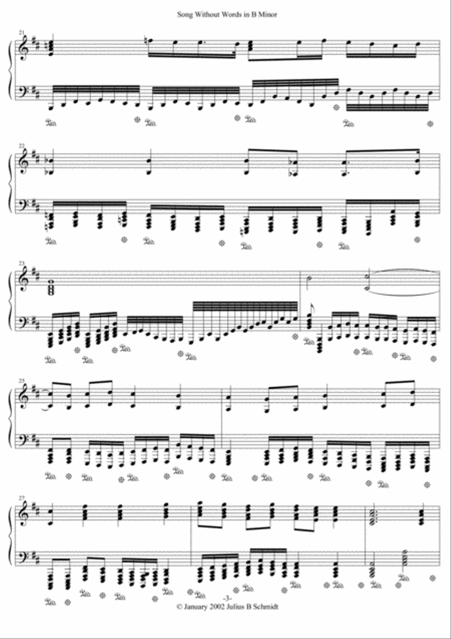Song Without Words Set 2, No. 4 in B minor Piano Solo scores gallery preview page 4