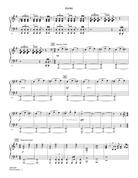 Black Panther (arr. Larry Moore) - Piano by Ludwig Goransson Piano - Digital Sheet Music