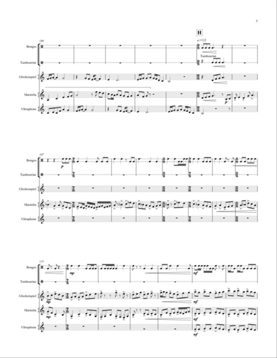 Kaleidoscope Percussion Ensemble scores gallery preview page 5