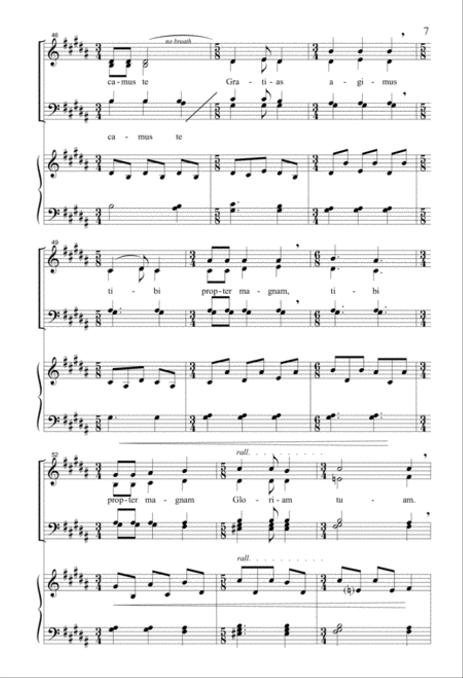 Gloria 4-Part scores gallery preview page 6