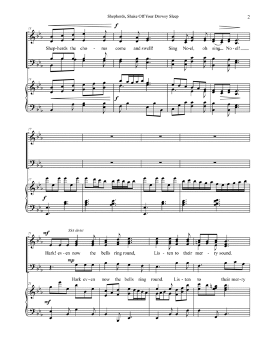 Shepherds Shake Off Your Drowsy Sleep 4-Part scores gallery preview page 3