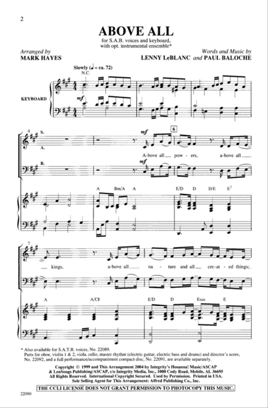 Above All 3-Part scores gallery preview page 2