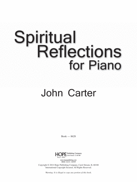 Spiritual Reflections for Piano image number null