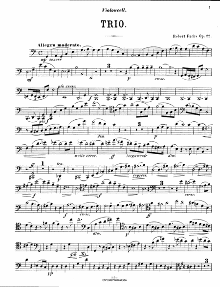 Trio fur Pianoforte, Violine und Violoncell. Op. 22.