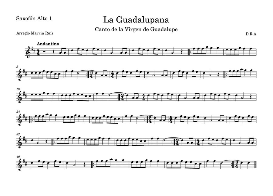 La Guadalupana Concert Band scores gallery preview page 4