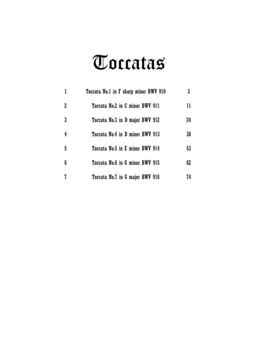 Bach's Toccatas BWV 910-916 for Harpsichord or Piano - Complete scores image number null