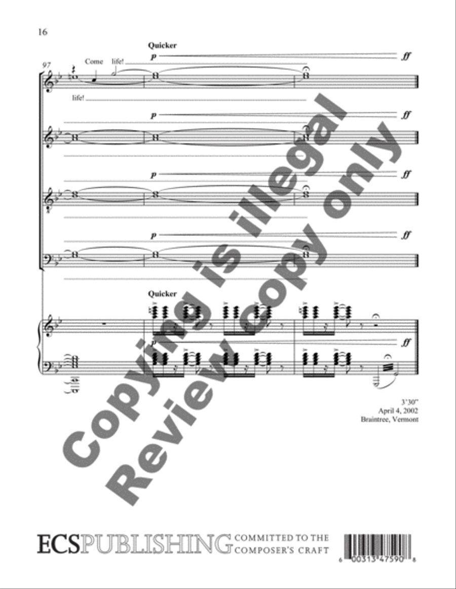 Come Life, Shaker Life! 7. Come to Zion 2-Part scores gallery preview page 10