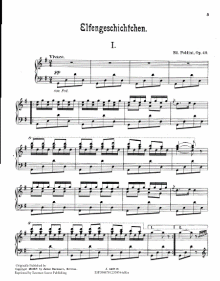 Elfengeschichtchen : (historiettes des Elfes) fur klavier : op. 40