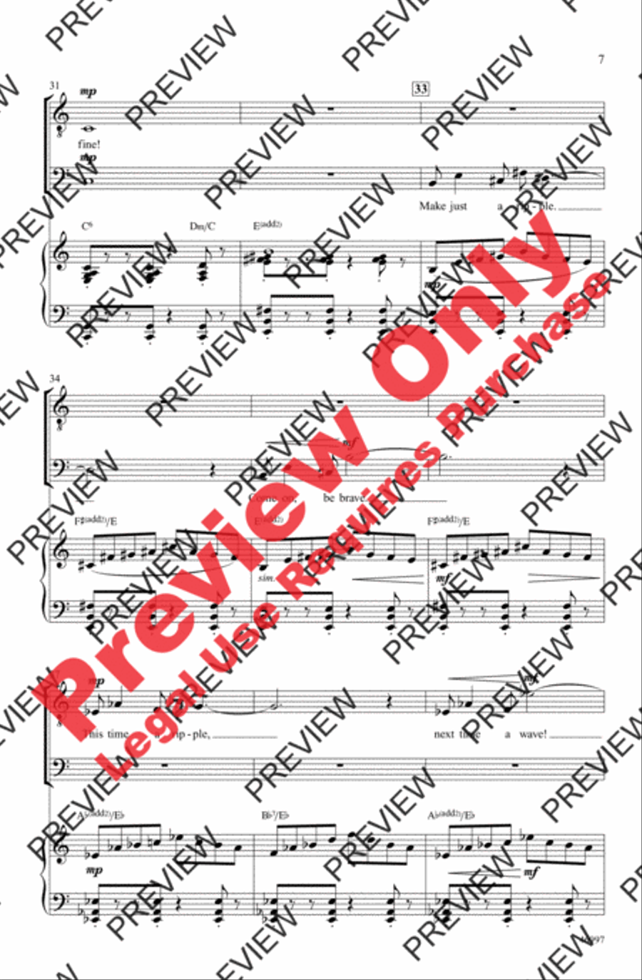 Everybody Says Don't Men's Choir scores gallery preview page 7