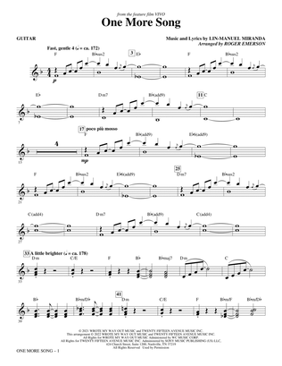 One More Song (from Vivo) (arr. Roger Emerson) - Guitar