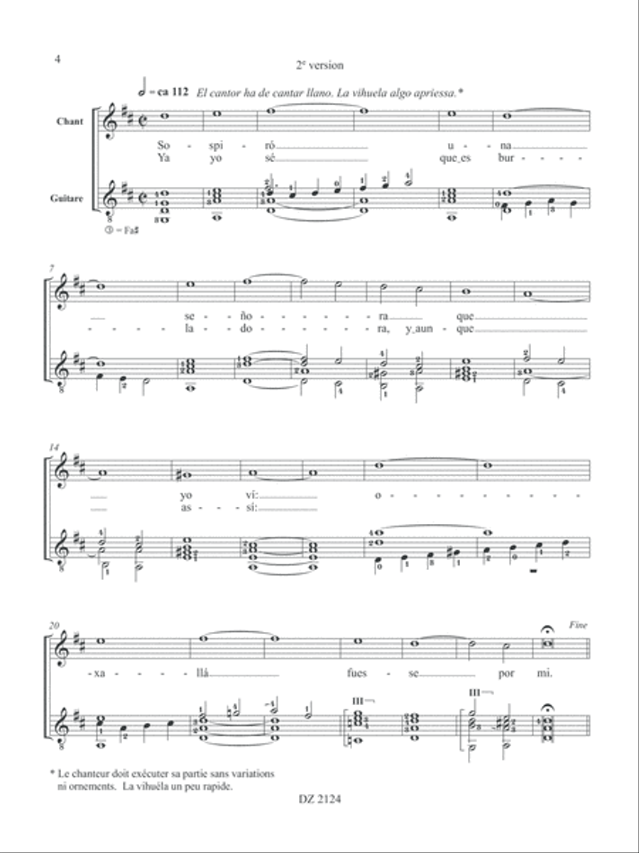 Villancicos, canciones y sonetos, vol. 4 Classical Guitar scores gallery preview page 4