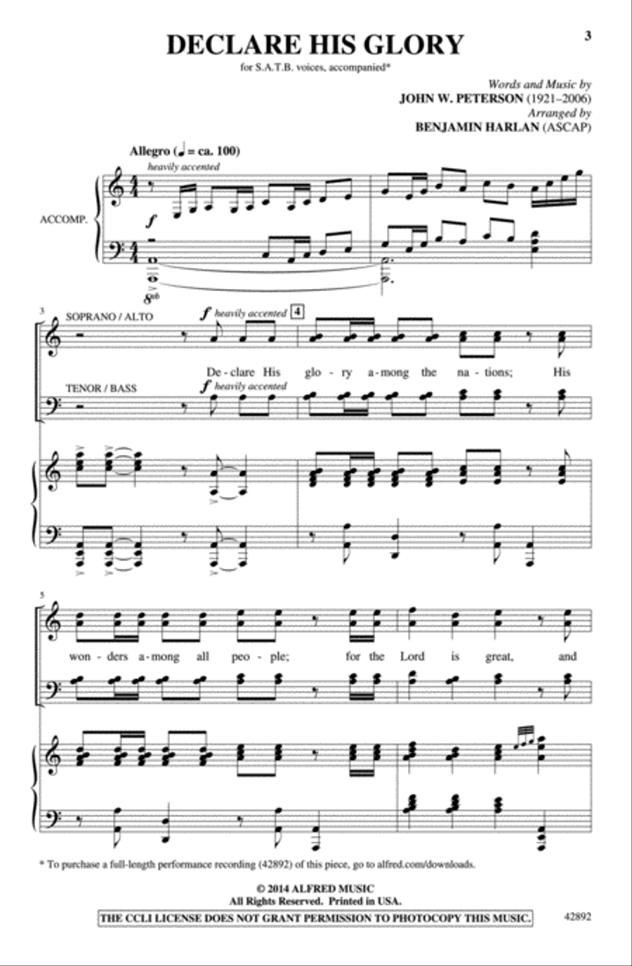 Declare His Glory Choir scores gallery preview page 2