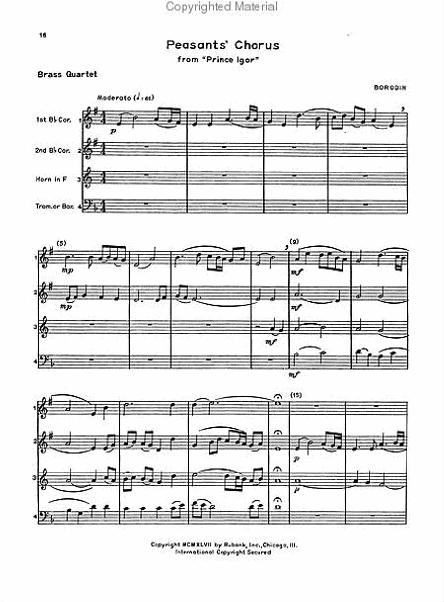 Ensemble Classics for Brass Quartet - Book 1 Brass Quartet scores gallery preview page 4