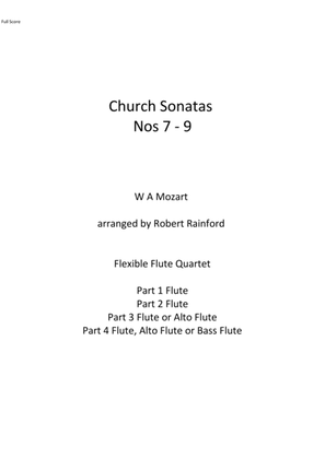 Book cover for Church Sonatas Nos 7 - 9